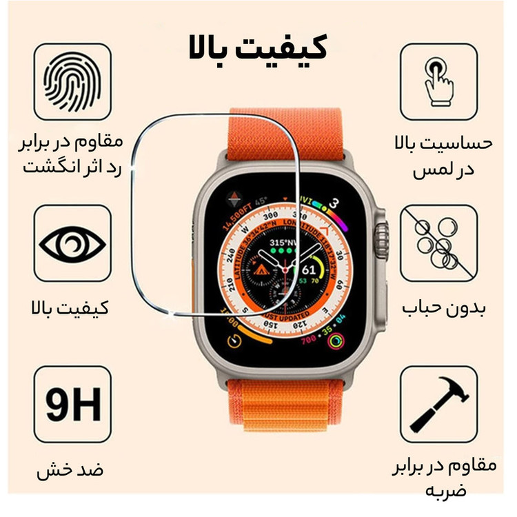 محافظ صفحه نمایش راینو مدل R-Glass مناسب برای ساعت هوشمند T900 ultra