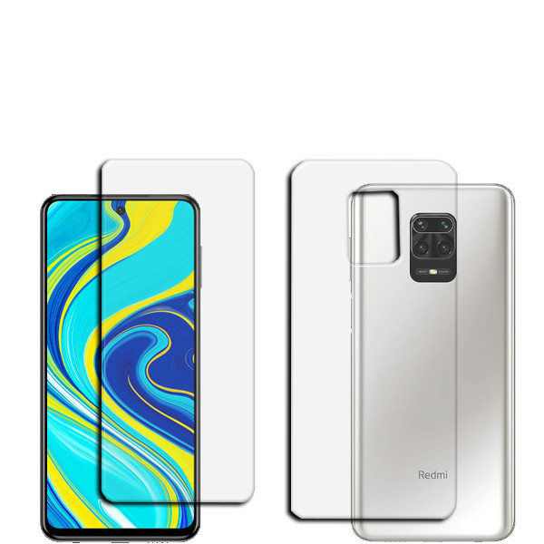 محافظ صفحه نمایش نانو کد PG مناسب برای گوشی موبایل شیائومی Redmi Note 9 Pro به همراه محافظ پشت گوشی