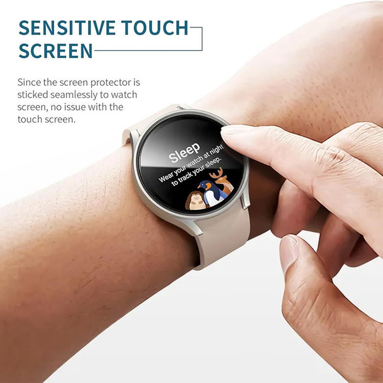 کاور امگلس مدل PC Bumper MG مناسب برای ساعت هوشمند سامسونگ Galaxy Watch 7 44mm به همراه محافظ صفحه نمایش