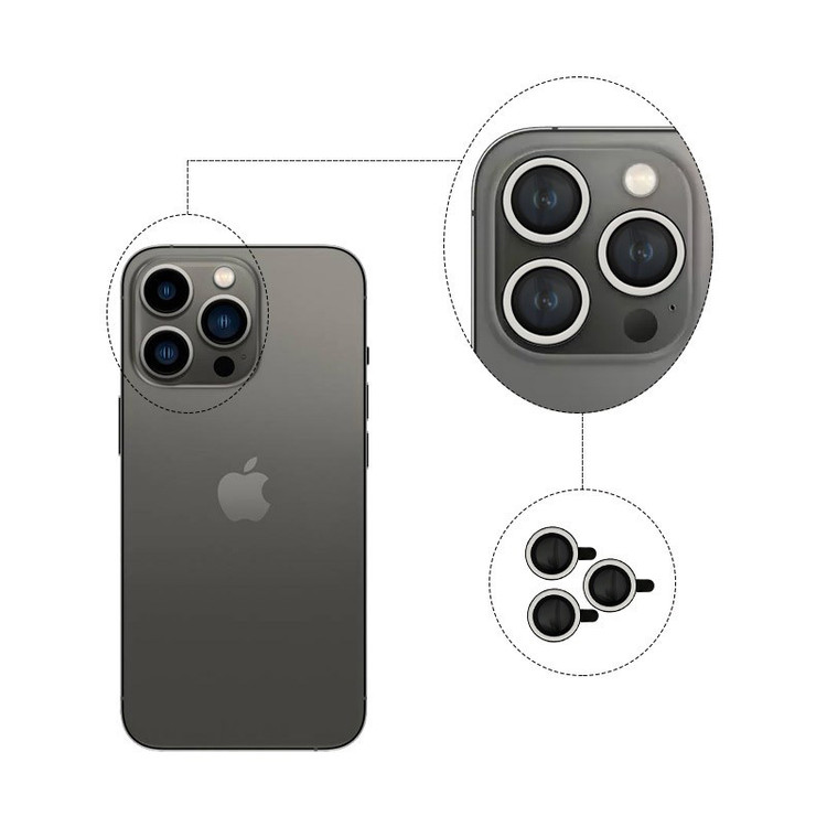 محافظ لنز دوربین مدل رینگی مناسب برای گوشی موبایل اپل Iphone 13 pro / 13 pro max