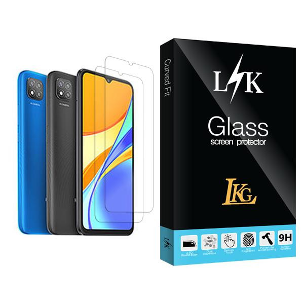 محافظ صفحه نمایش ال کا جی مدل LK Glass MIX002 مناسب برای گوشی موبایل شیائومی Redmi 9C بسته دو عددی