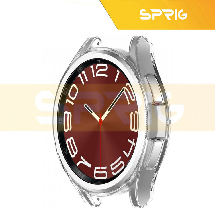 کاور اسپریگ مدل PC Bump مناسب برای ساعت هوشمند سامسونگ Galaxy Watch 6 Classic 47mm به همراه محافظ صفحه نمایش