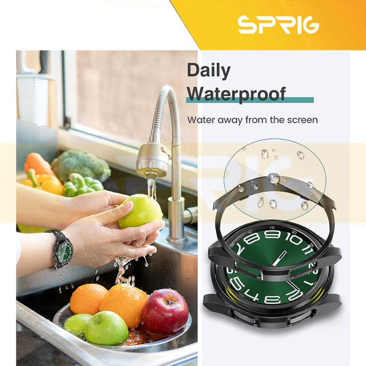 کاور اسپریگ مدل PC Bump مناسب برای ساعت هوشمند سامسونگ Galaxy Watch 6 Classic 47mm به همراه محافظ صفحه نمایش