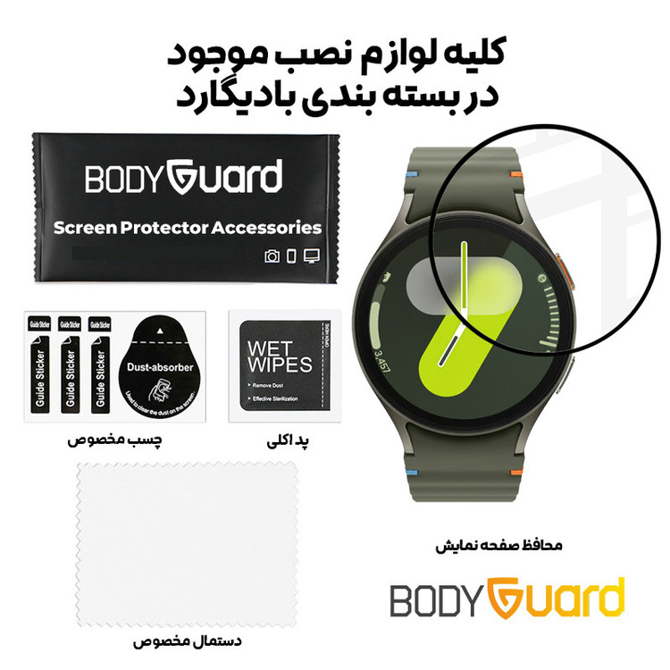 محافظ صفحه نمایش بادیگارد مدل PMMA مناسب برای ساعت هوشمند سامسونگGalaxy Watch 7 44 mm