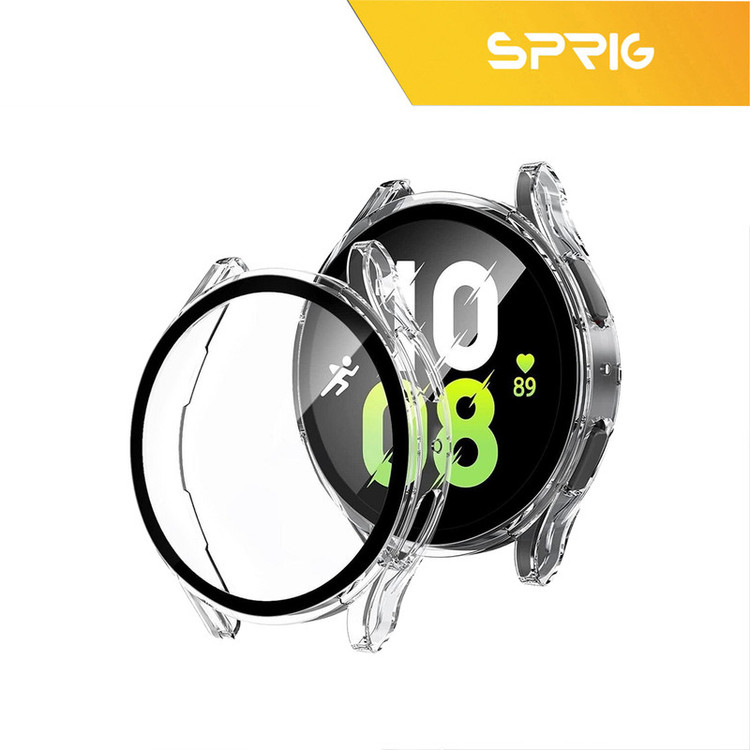 کاور اسپریگ مدل Hard Guard مناسب برای ساعت هوشمند سامسونگ Galaxy Watch 4 40mm به همراه محافظ صفحه نمایش