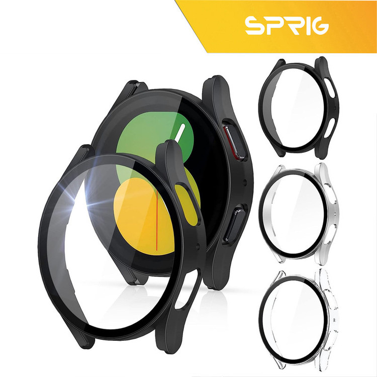 کاور اسپریگ مدل Hard Guard مناسب برای ساعت هوشمند سامسونگ Galaxy Watch 4 40mm به همراه محافظ صفحه نمایش