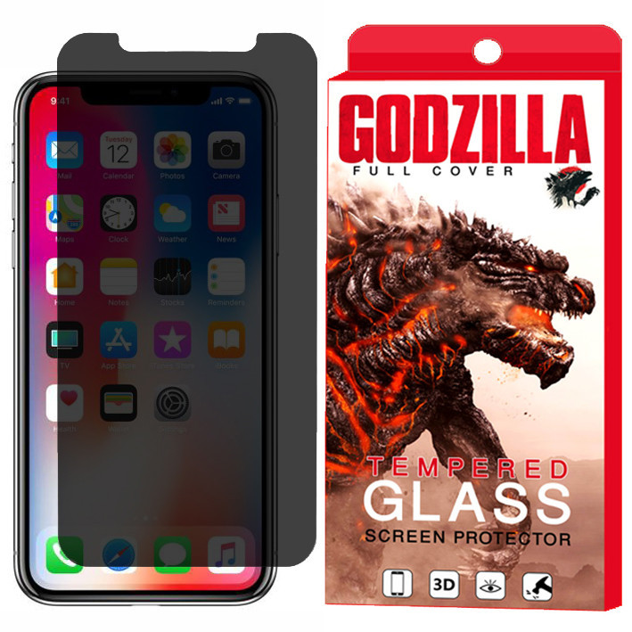 محافظ صفحه نمایش حریم شخصی گودزیلا مدل GGPS مناسب برای گوشی موبایل اپل iPhone XS MAX