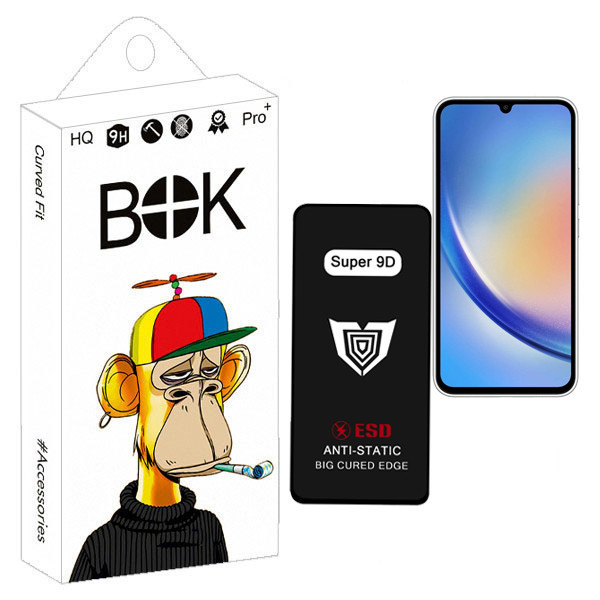 محافظ صفحه نمایش بوک مدل Super 9D مناسب برای گوشی موبایل سامسونگ Galaxy A24