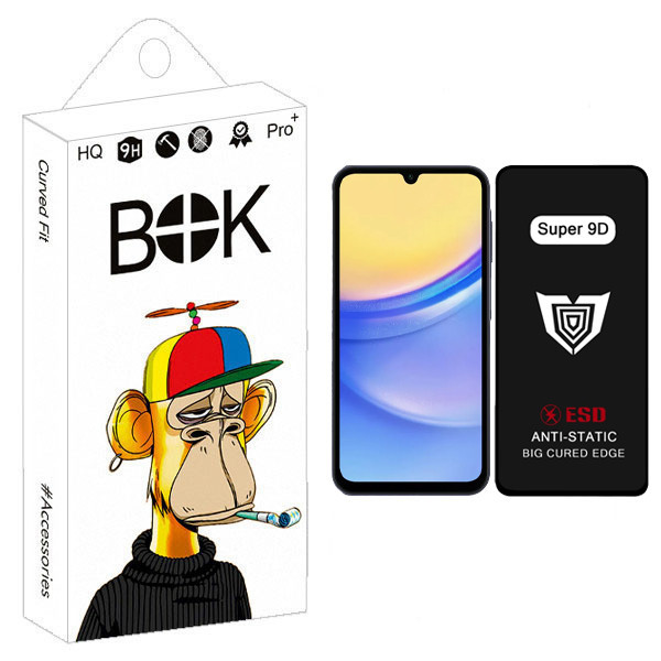 محافظ صفحه نمایش بوک مدل Super 9D Pro مناسب برای گوشی موبایل سامسونگ galaxy A15