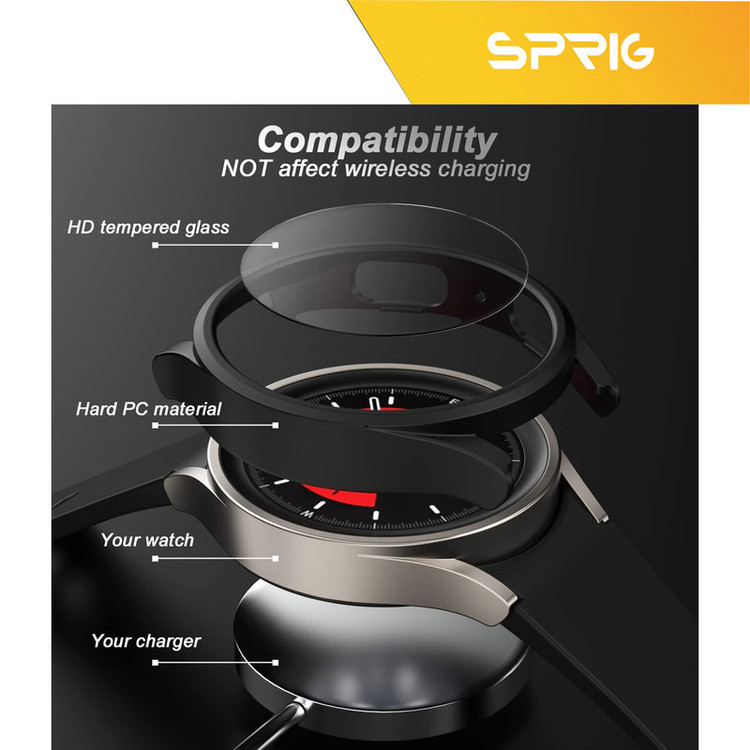 کاور اسپریگ مدل SP-360 مناسب برای ساعت هوشمند سامسونگ Galaxy Watch 5 40mm به همراه محافظ صفحه نمایش