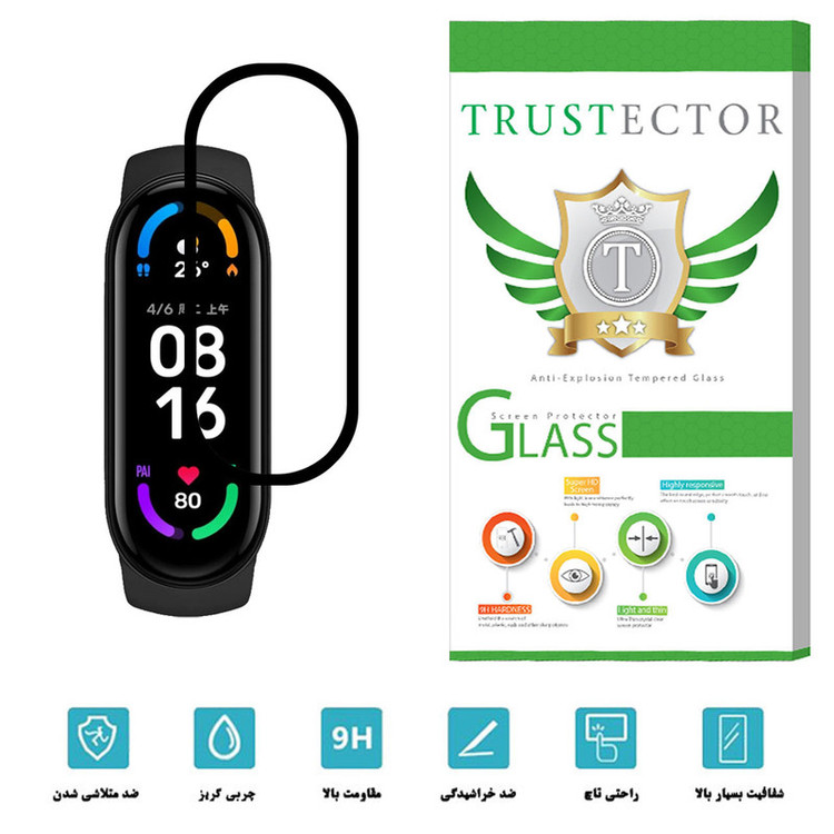 محافظ صفحه نمایش تراستکتور مدل PMMA-T مناسب برای ساعت هوشمند شیائومی mi band 6