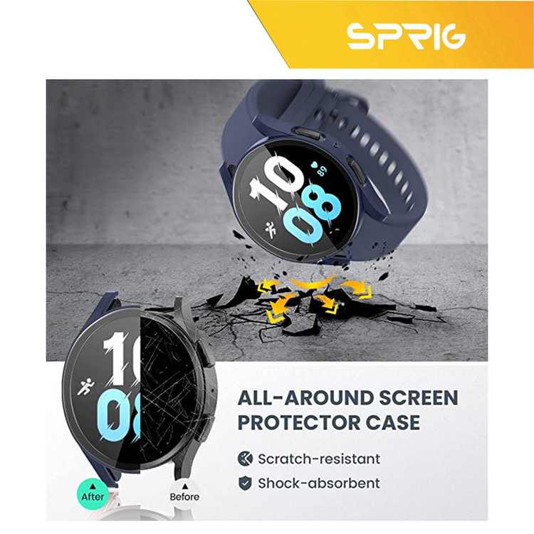 کاور اسپریگ مدل SPG Case مناسب برای ساعت هوشمند سامسونگ Galaxy Watch 4 40mm به همراه محافظ صفحه نمایش