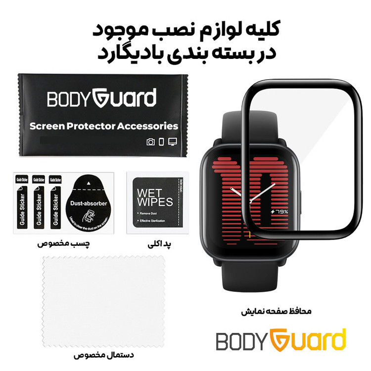 محافظ صفحه نمایش بادیگارد مدل PMMA مناسب برای ساعت هوشمند امیزفیت Active