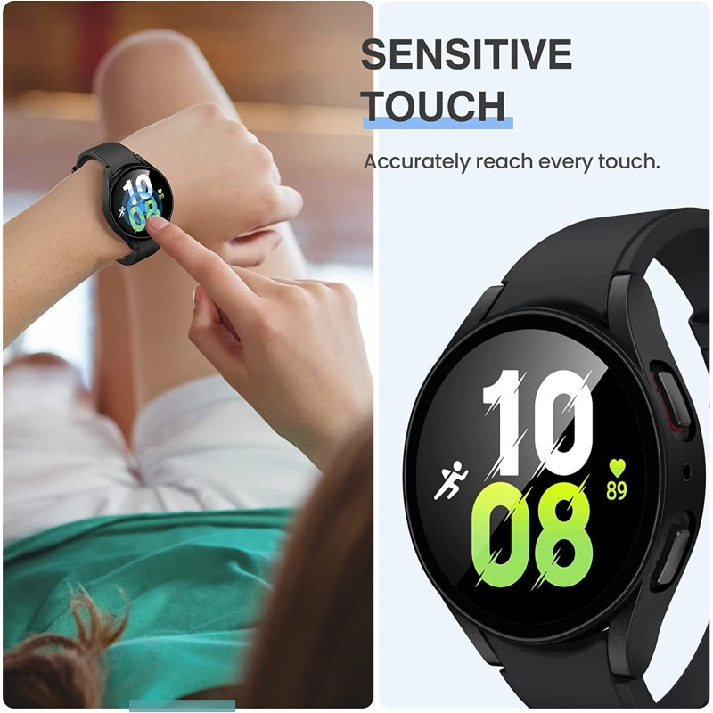 کاور مدل Tempered مناسب برای ساعت هوشمند سامسونگ Galaxy Watch 5 40mm به همراه محافظ صفحه نمایش