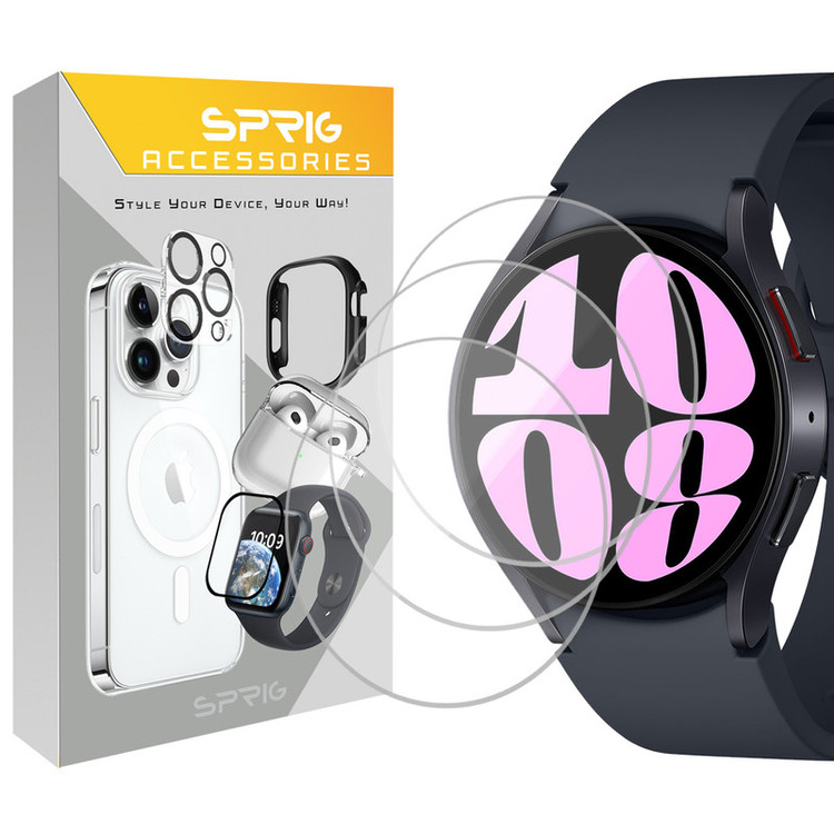 محافظ صفحه نمایش شیشه ای اسپریگ مدل SPG مناسب برای ساعت هوشمند سامسونگ Galaxy watch 4 40mm / watch 5 40mm / watch 6 40mm مجموعه 3 عددی