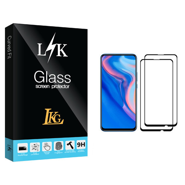محافظ صفحه نمایش ال کا جی مدل LK Glass مناسب برای گوشی موبایل هوآوی Y9 Prime 2019 بسته دو عددی