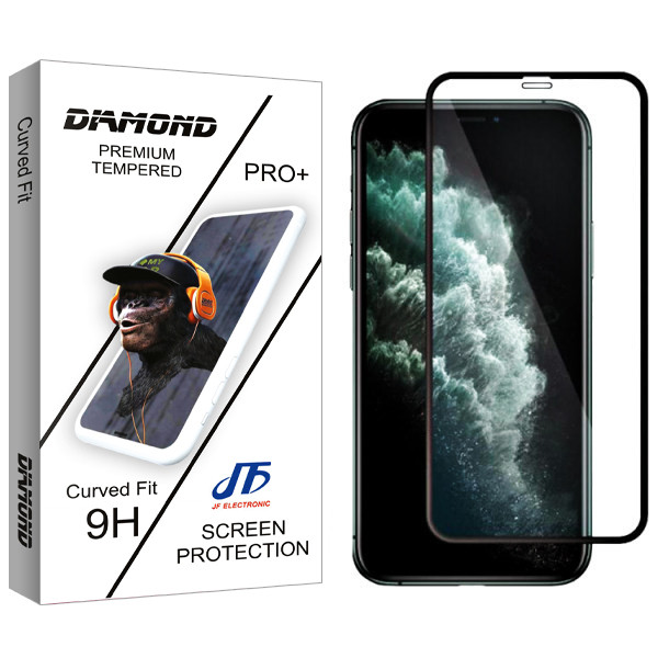 محافظ صفحه نمایش سرامیکی مات کوسا جی اف مدل Diamond glass مناسب برای گوشی موبایل اپل Iphone 11 pro max