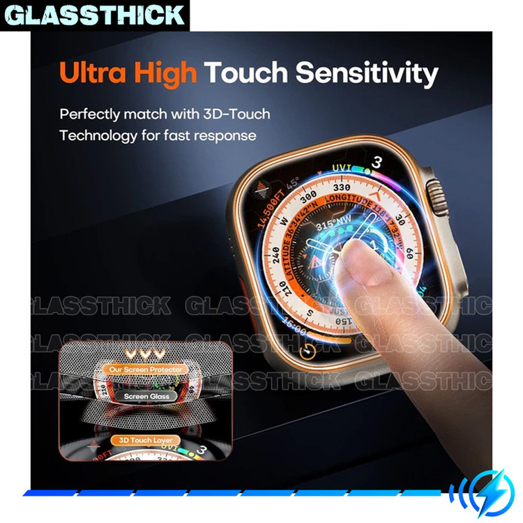 محافظ صفحه نمایش شیشهای گلستیک مدل SH-GL مناسب برای ساعت هوشمند الترا T1000 Ultra 49mm