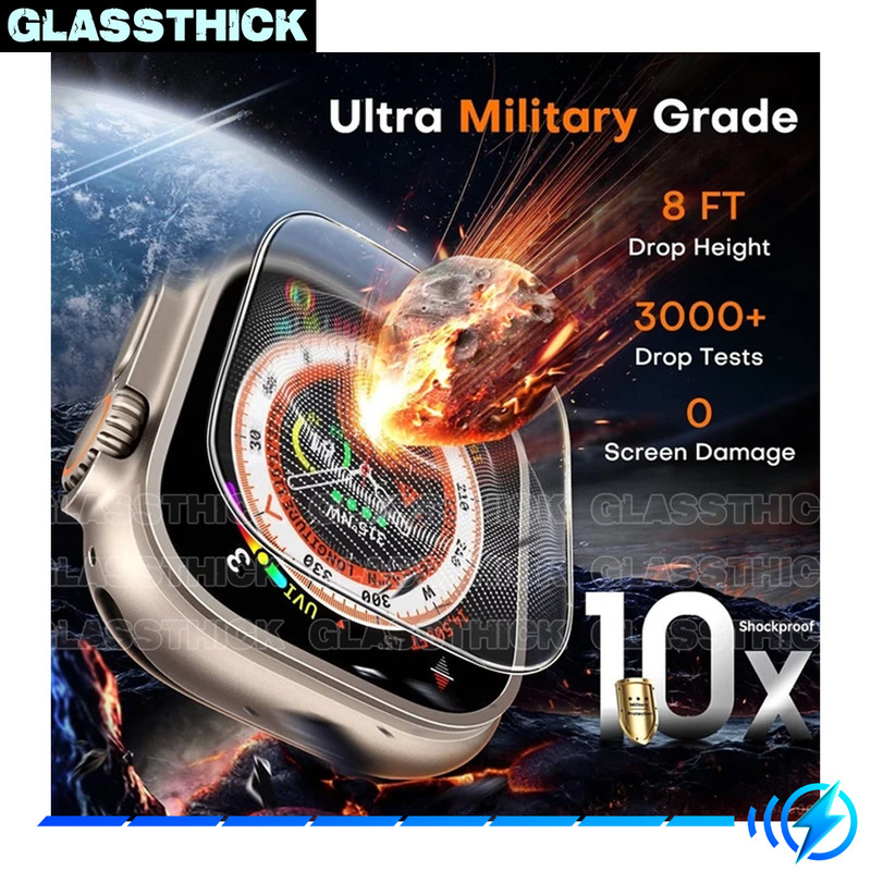 محافظ صفحه نمایش شیشهای گلستیک مدل SH-GL مناسب برای ساعت هوشمند الترا T1000 Ultra 49mm