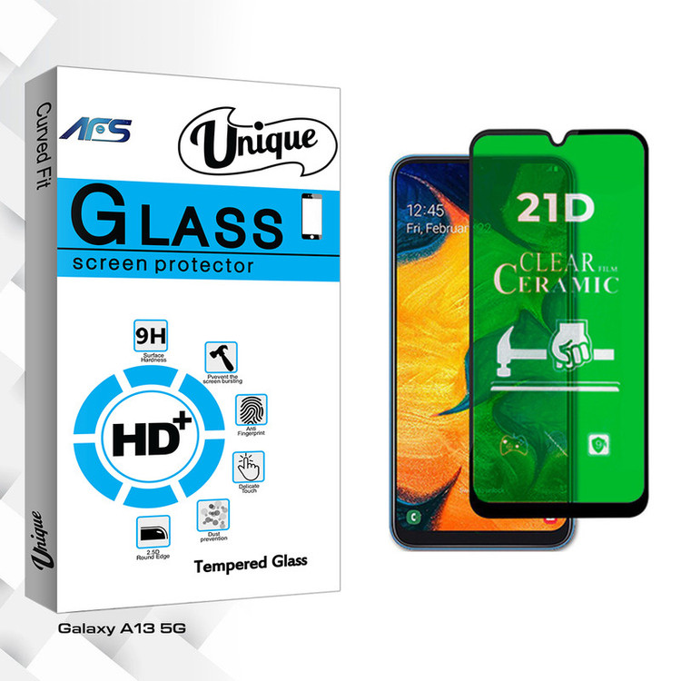 محافظ صفحه نمایش سرامیکی شفاف ای اف اس مدل Unique Glass مناسب برای گوشی موبایل سامسونگ Galaxy A13 5G