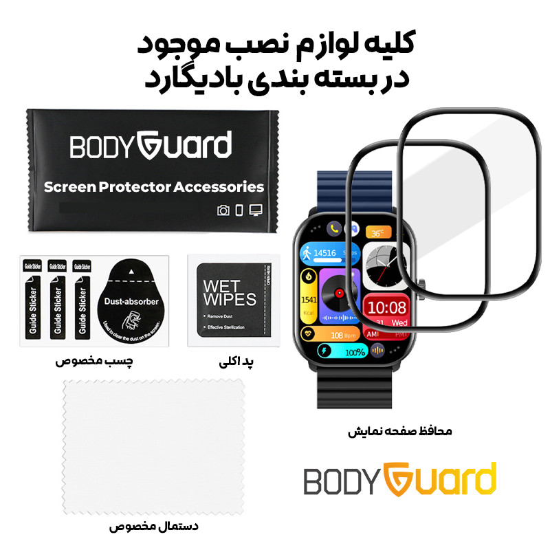 محافظ صفحه نمایش بادیگارد مدل PMMA مناسب برای ساعت هوشمند شیائومی Glorimi Gs1 Pro بسته 2 عددی