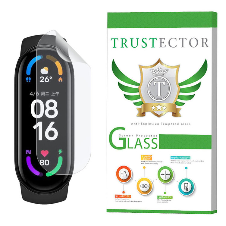 محافظ صفحه نمایش نانو تراستکتور مدل TPWT-Glass مناسب برای مچ بند هوشمند شیائومی Mi Band 6 Global