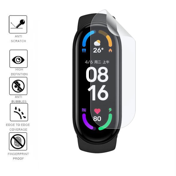 محافظ صفحه نمایش نانو تراستکتور مدل TPWT-Glass مناسب برای مچ بند هوشمند شیائومی Mi Band 6 Global