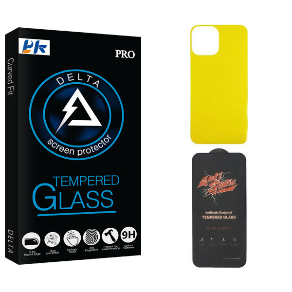محافظ صفحه نمایش پی کی مدل Delta ANTI-STATIC مناسب برای گوشی موبایل اپل iPhone 13 به همراه محافظ پشت گوشی