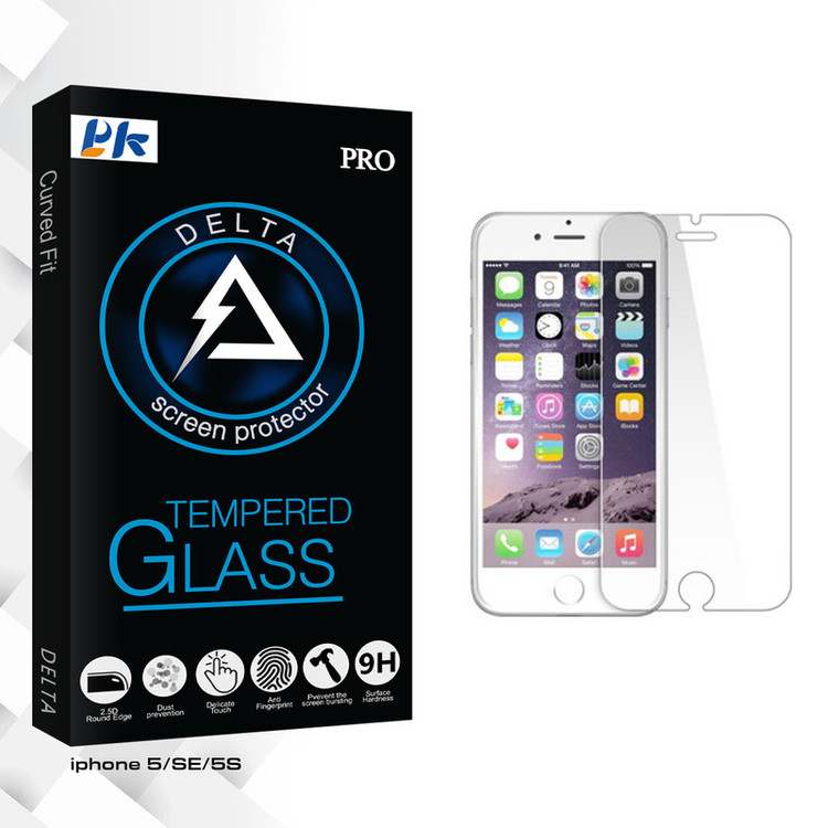 محافظ صفحه نمایش پی کی مدل Delta Glass مناسب برای گوشی موبایل اپل iphone 5/SE/5S