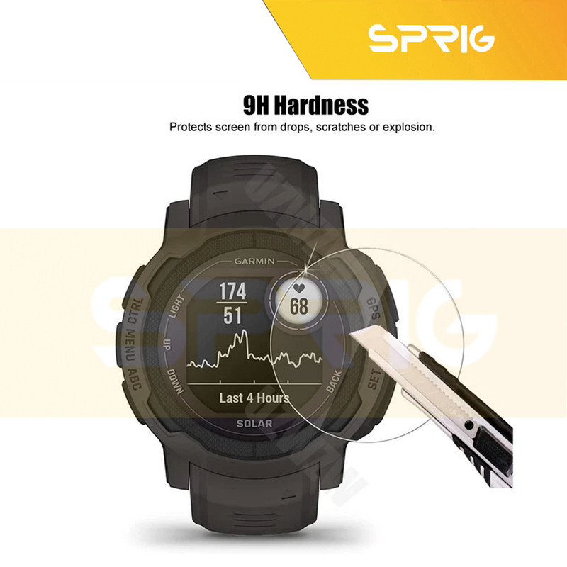 محافظ صفحه نمایش شیشه ای اسپریگ مدل SH-SP مناسب برای ساعت هوشمند گارمین Instinct 2 Solar