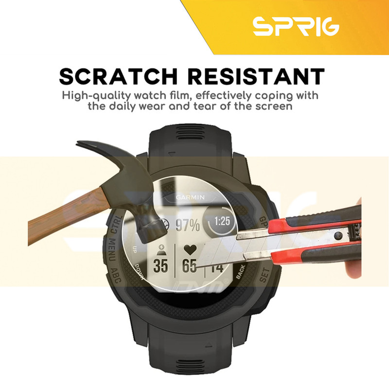 محافظ صفحه نمایش شیشه ای اسپریگ مدل SH-SP مناسب برای ساعت هوشمند گارمین Instinct 2 Solar