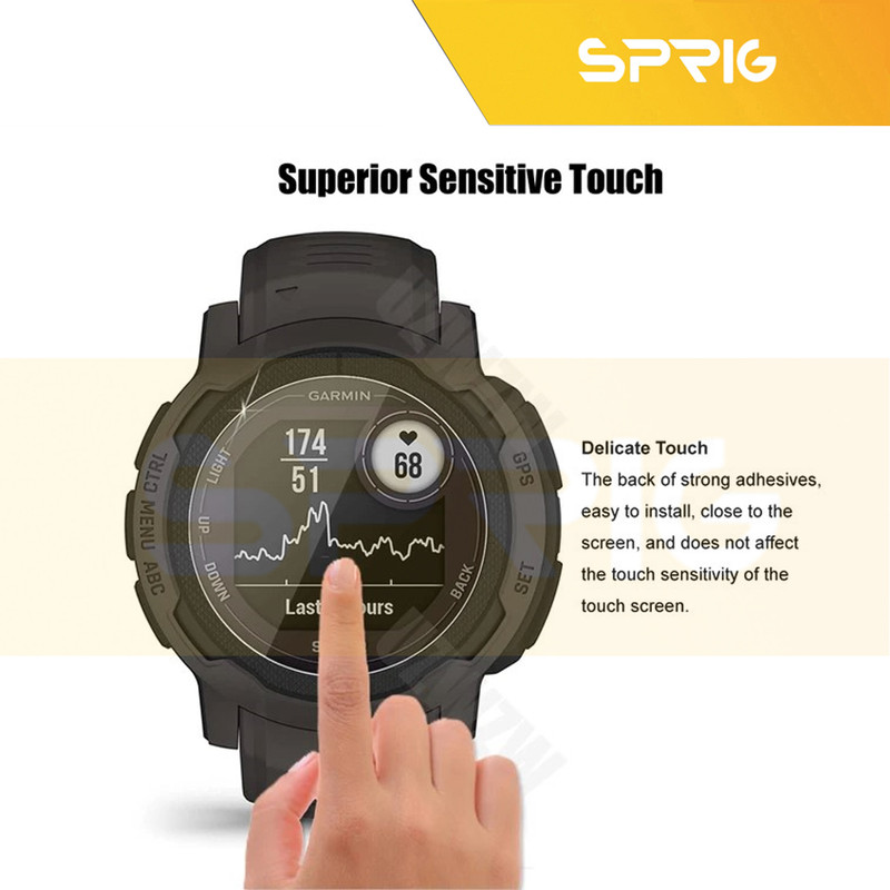 محافظ صفحه نمایش شیشه ای اسپریگ مدل SH-SP مناسب برای ساعت هوشمند گارمین Instinct 2 Solar