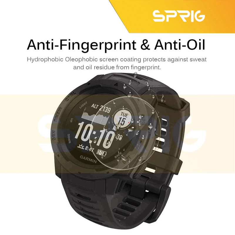 محافظ صفحه نمایش شیشه ای اسپریگ مدل SH-SP مناسب برای ساعت هوشمند گارمین Instinct 2 Solar