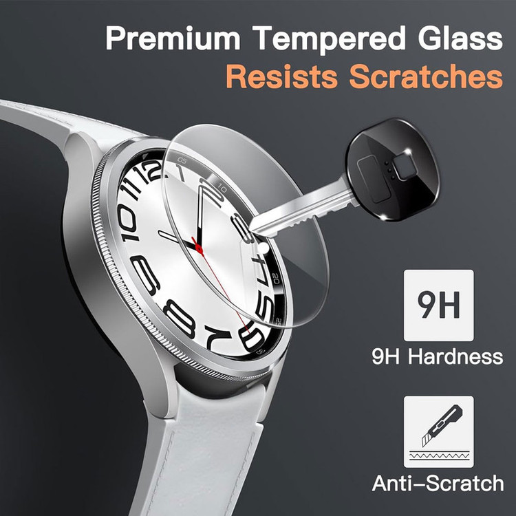 محافظ صفحه نمایش شیشه ای واچ من مدل SH-WM مناسب برای ساعت هوشمند سامسونگ Galaxy Watch 4/5/6/7 سایز 44 میلی متری بسته سه عددی