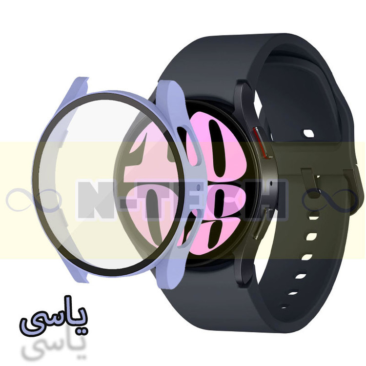 کاور انتک مدل Cover With Glass مناسب برای ساعت هوشمند سامسونگ Galaxy Watch 6 40mm به همراه محافظ صفحه نمایش