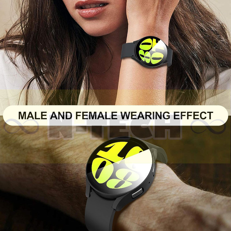 کاور انتک مدل Cover With Glass مناسب برای ساعت هوشمند سامسونگ Galaxy Watch 6 40mm به همراه محافظ صفحه نمایش