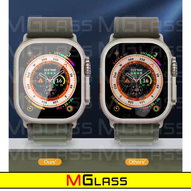 محافظ صفحه نمایش شیشهای امگلس مدل SH-MG مناسب برای ساعت هوشمند الترا T1000 Ultra 49mm