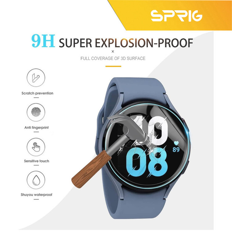 محافظ صفحه نمایش شیشه ای اسپریگ مدل SH-SP مناسب برای ساعت هوشمند سامسونگ Galaxy watch 5 44mm / watch 4 44mm