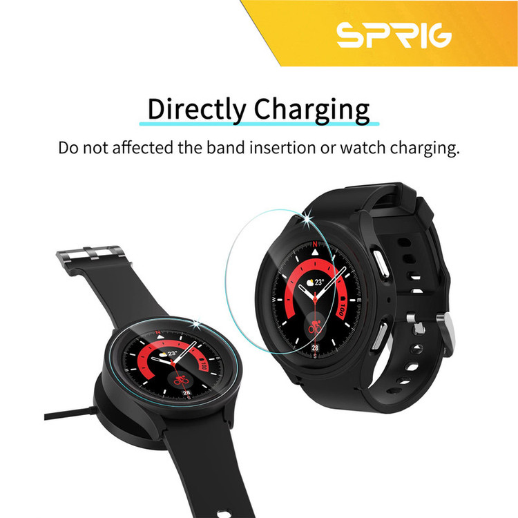 محافظ صفحه نمایش شیشه ای اسپریگ مدل SH-SP مناسب برای ساعت هوشمند سامسونگ Galaxy watch 5 44mm / watch 4 44mm