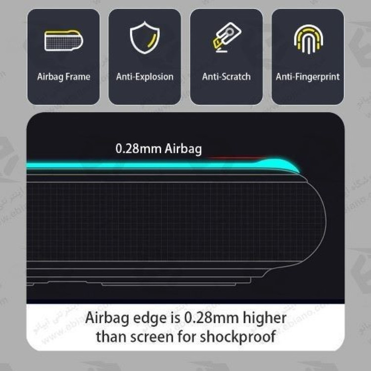محافظ صفحه نمایش گلس استار مدل AIRBAG مناسب برای گوشی موبایل اپل iPhone 7 Plus