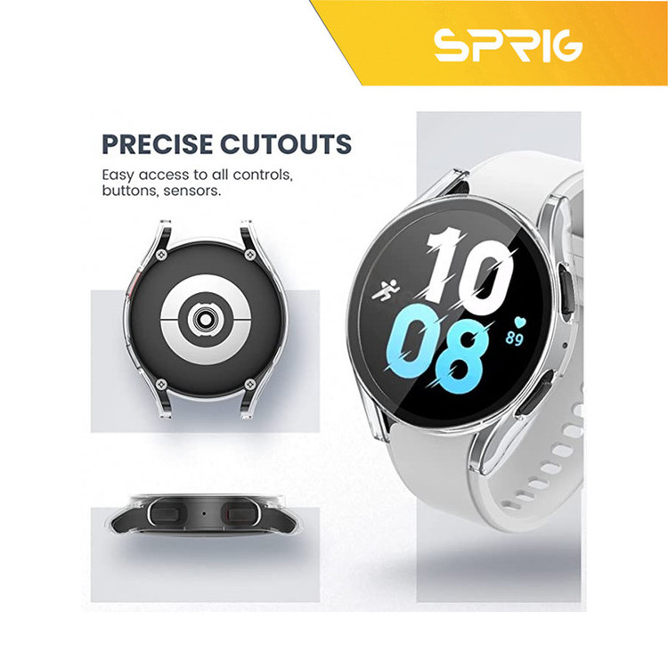 کاور اسپریگ مدل SPG Case مناسب برای ساعت هوشمند سامسونگ Galaxy Watch 5 44mm به همراه محافظ صفحه نمایش