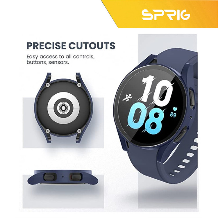 کاور اسپریگ مدل SPG Case مناسب برای ساعت هوشمند سامسونگ Galaxy Watch 5 44mm به همراه محافظ صفحه نمایش