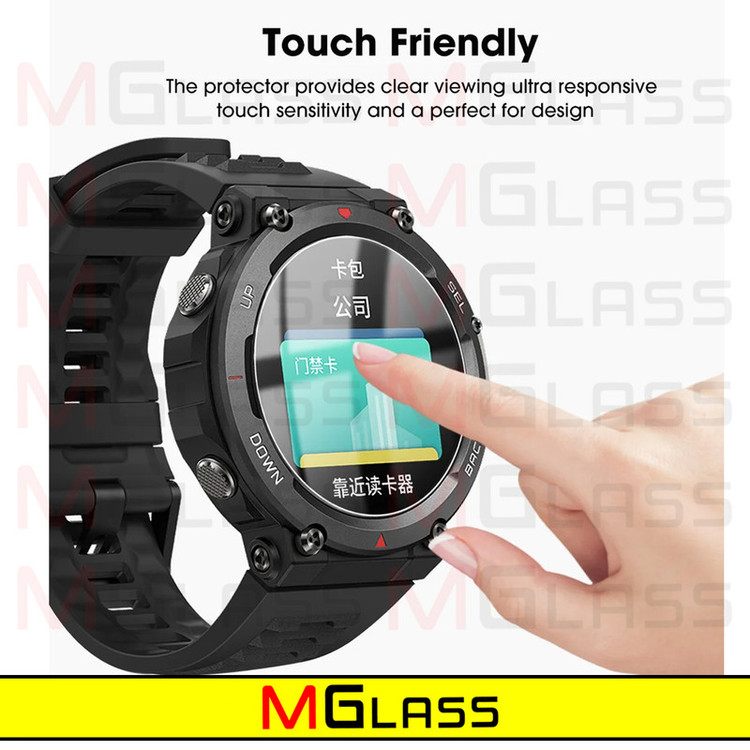 محافظ صفحه نمایش شیشهای امگلس مدل SH-MG مناسب برای ساعت هوشمند هپی تاچ K59 / K59 Pro