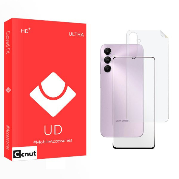 محافظ صفحه نمایش شیشه ای کوکونات مدل UD مناسب برای گوشی موبایل سامسونگ Galaxy A15 به همراه محافظ پشت گوشی