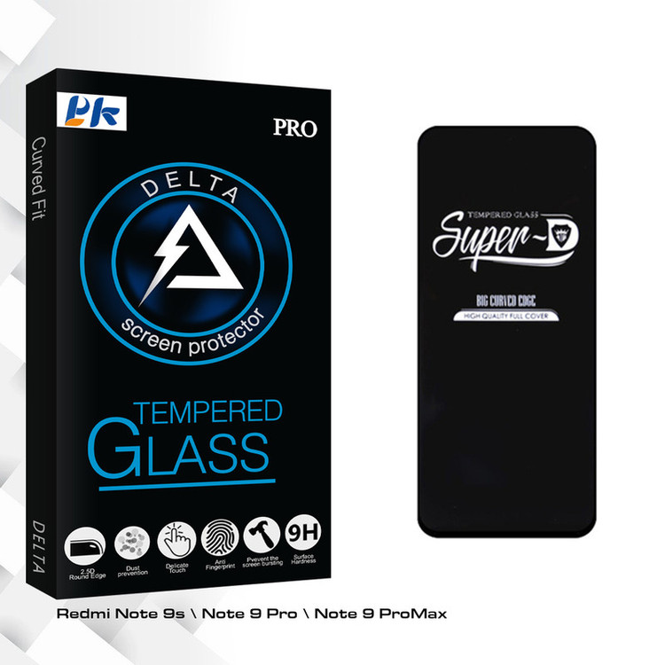 محافظ صفحه نمایش شیشه ای پی کی مدل Delta Glass Sup-D مناسب برای گوشی موبایل شیائومی Redmi Note 9s \ Note 9 Pro \ Note 9 ProMax