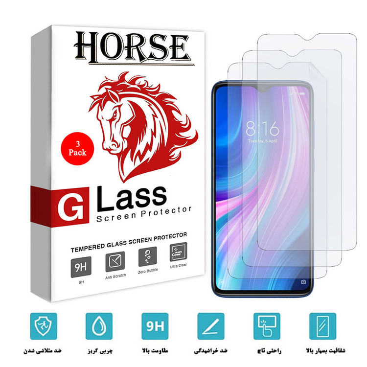 محافظ صفحه نمایش نانو هورس مدل FSN مناسب برای گوشی موبایل شیائومی Redmi Note 8 Proبسته سه عددی