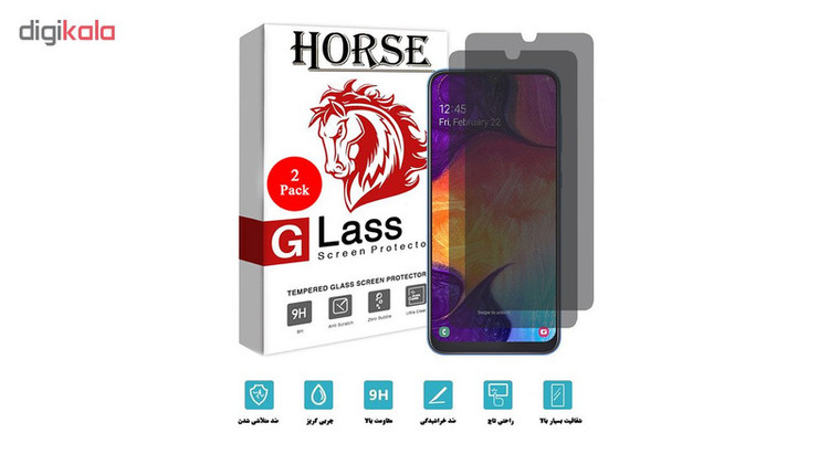 محافظ صفحه نمایش حریم شخصی هورس مدل PPS مناسب برای گوشی موبایل سامسونگ Galaxy A50 بسته دو عددی