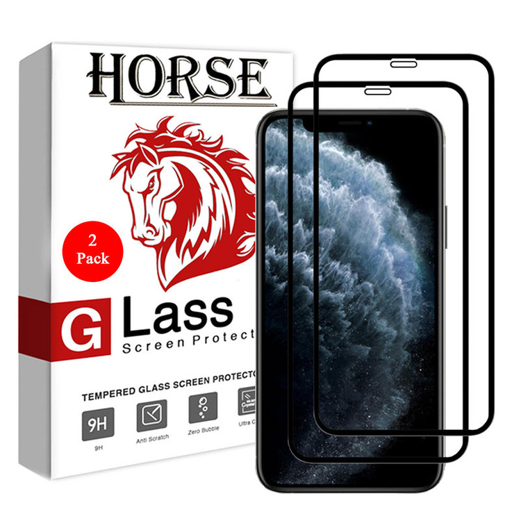 محافظ صفحه نمایش 5D هورس مدل FAG مناسب برای گوشی موبایل اپل iPhone 11 بسته دو عددی