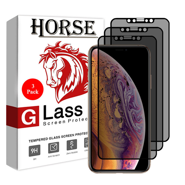 محافظ صفحه نمایش حریم شخصی هورس مدل SSP مناسب برای گوشی موبایل اپل iPhone XR بسته سه عددی