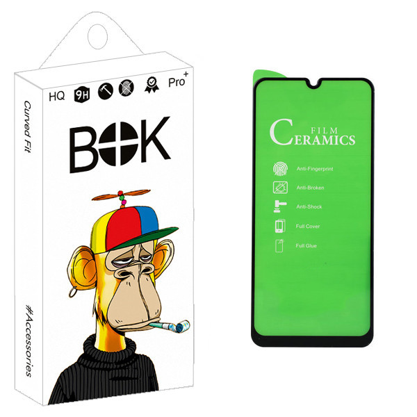 محافظ صفحه نمایش سرامیکی بوک مدل +HD مناسب برای گوشی موبایل سامسونگ Galaxy A20